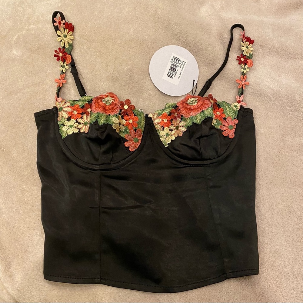 Princess Polly Black Enchante To Meet You Top